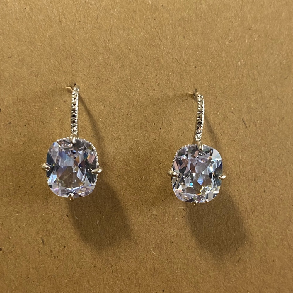New Silver CZ Earrings